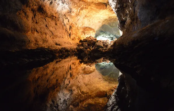 WATER, REFLECTION, MIRROR, The GROTTO, ROCKS, CAVE