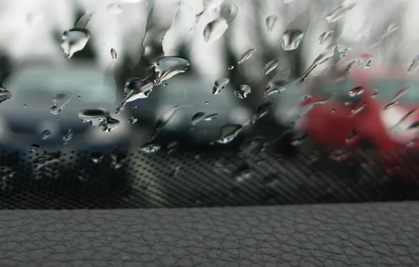 Picture glass, water, drops, machine, rain, window