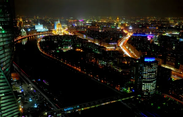Picture night, Moscow, Russia, Russia, night, Moscow