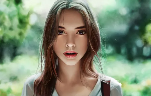 Girl, Lips, Face, Girl, Hair, Eyes, Portrait, Beautiful