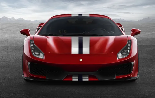 Picture red, Ferrari, 2019, V8 twin turbo, 488 Pista