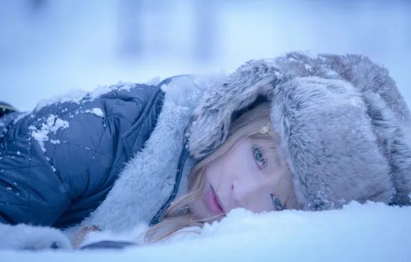 Winter, snow, hat, Asian