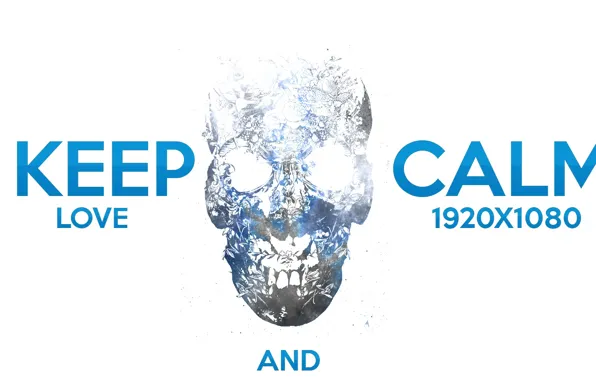 White, skull, size, keepcalm, wondershell