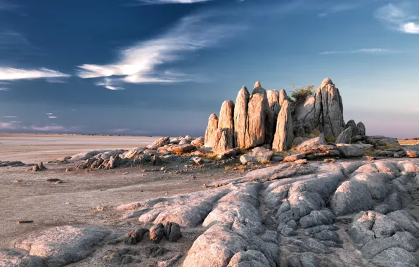 Picture Botswana, Kubu Island, Granite Rocks
