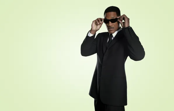 Picture glasses, Will Smith, Will Smith, black suit, Men in Black