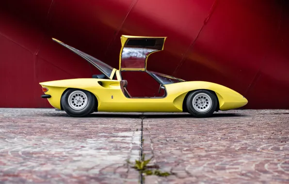 Picture 1969, Alfa Romeo, yellow, Pininfarina, Alfa Romeo 33/2 Coupe Speciale, Type 33