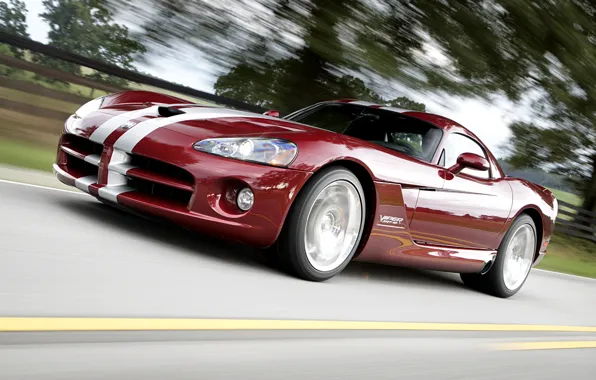 Picture road, speed, Dodge, Viper