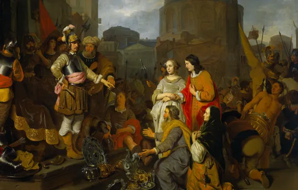Picture picture, mythology, Of gerbrand van den Eckhout, The Magnanimity Of Scipio