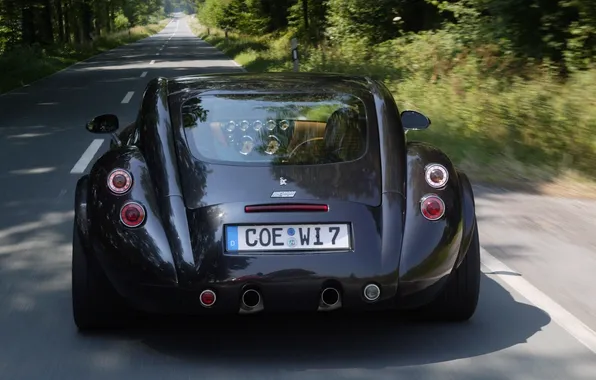 Road, black, lights, view, color, back