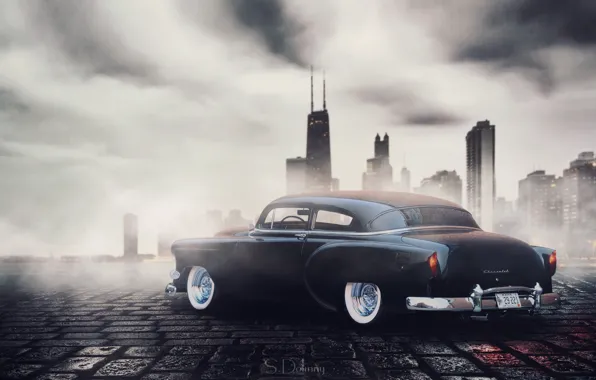 Auto, photoshop, the evening, car, chevrolet, chicago