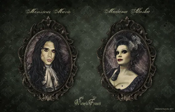 Fantasy, undead, portrait, frankenstein, Victoria Frances, gothic style, Divine Phantasmagoria