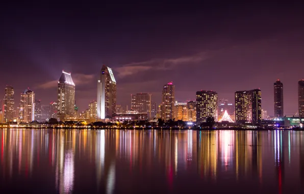 Picture night, lights, reflection, home