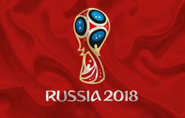 Picture sport, logo, Russia, football, soccer, World Cup, FIFA, red background