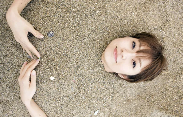 Picture sand, beach, Japanese, hands, mica to orihar