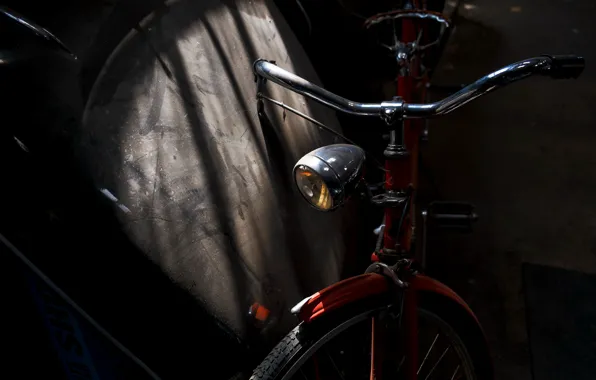 Light, bike, shadow