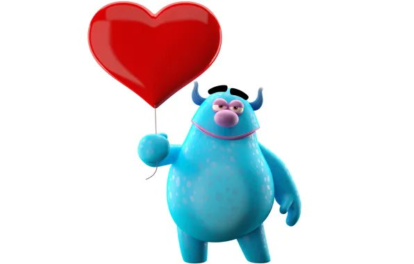 Picture character, monster, heart, funny, cute