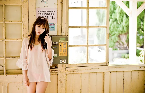 Girl, background, Asian