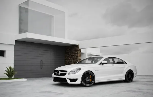 Picture white, tuning, mercedes-benz, Mercedes, AMG, cls63