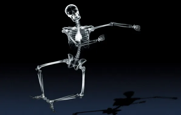 Shadow, bones, skeleton, X-ray, dancing