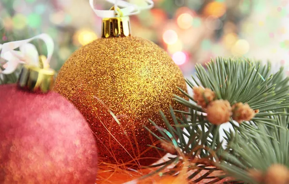 Balls, toys, new year, Christmas, decoration