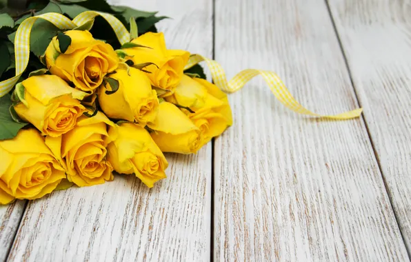Yellow, roses, bouquet, yellow, flowers, roses