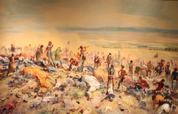Picture picture, painting, painting, Little Big Horn