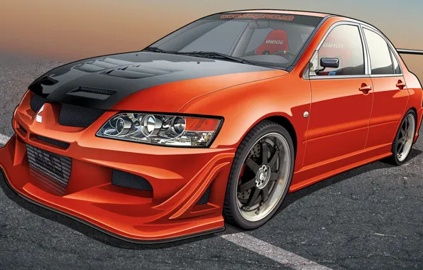 Machine, figure, mitsubishi, lancer, evolution