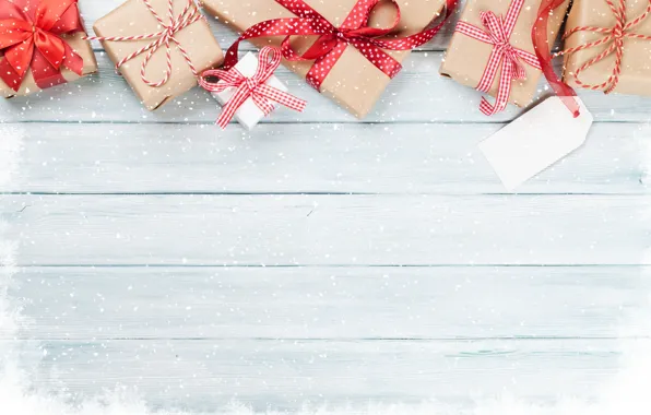 Picture snow, background, holiday, Board, Christmas, gifts, New year, Merry Christmas
