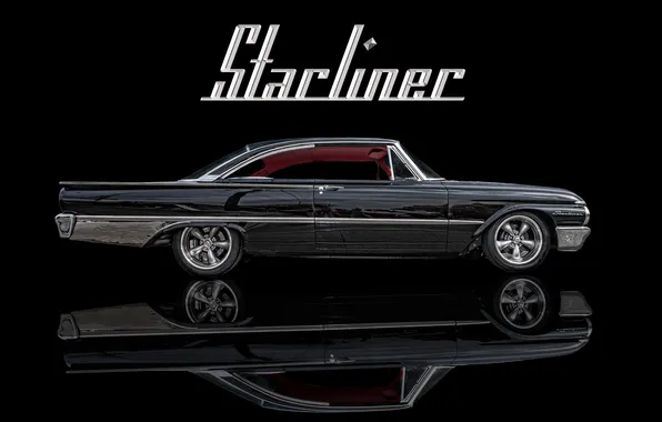 Picture background, black, car, classic, Ford Starliner