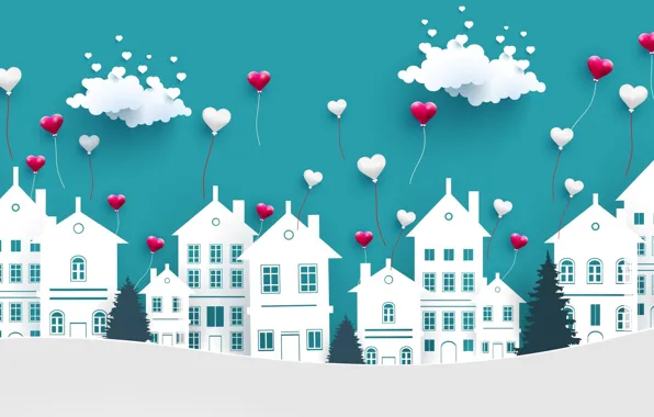 Love, background, hearts, Valentine's day