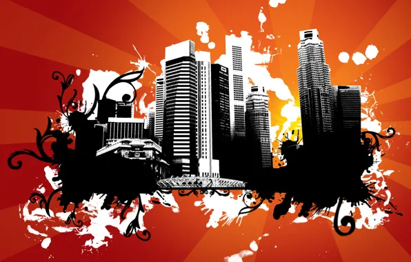 The city, building, vector