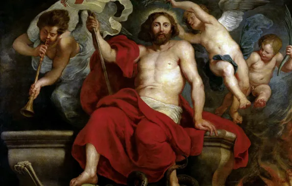 Picture picture, Peter Paul Rubens, mythology, Pieter Paul Rubens, Christ's triumph over Sin and Death