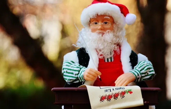 Letter, nature, table, background, pen, holiday, toy, new year