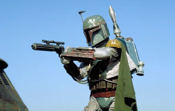 Rocket, Star Wars, helmet, Star Wars, Blaster, still from the film, Boba Fett, Boba Fett