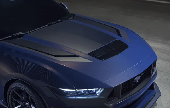 Mustang, Ford, close-up, 2024, Ford Mustang Dark Horse