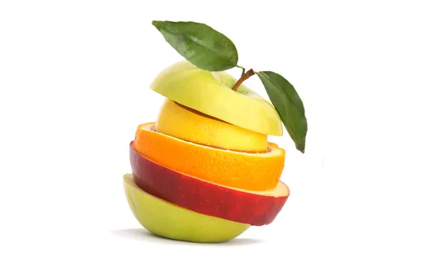 Picture color, Wallpaper, Apple, orange, fruit, cutting