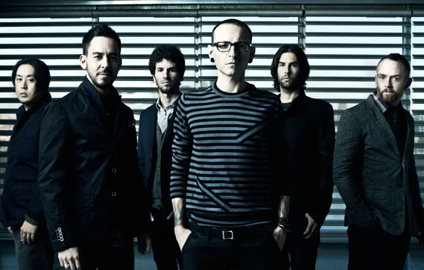 Picture linkin park, Phoenix, promo, Chester, Mr. Han, Living Things, Mike, Brad