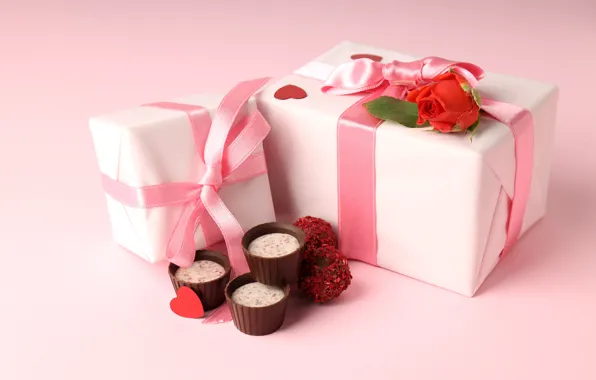 Love, romance, heart, chocolate, gifts, hearts, red, love