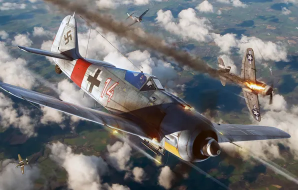 Fighter-monoplane, Focke-Wulf, Luftwaffe, German single-seater single piston, Antonis (rOEN911) Karidis, FW-190 A-8