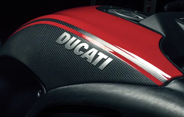 Ducati, Carbon, the gas tank, label, Diavel, sport bike