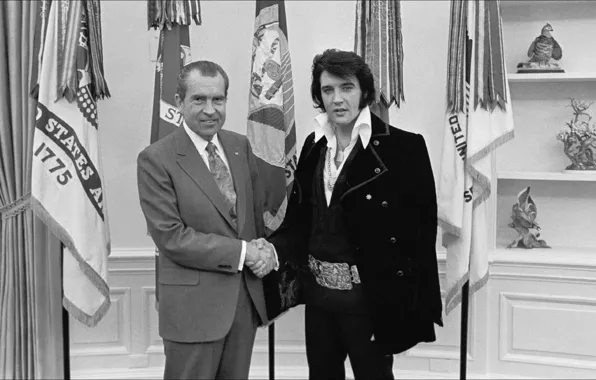 USA, history, President, Elvis Presley, Richard Nixon