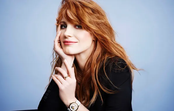 Picture actress, red, Jessica Chastain