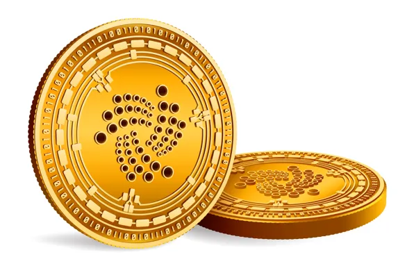 Coins, white, gold, fon, coins, cryptocurrency, iota, iota