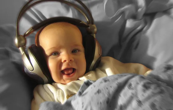 Music, child, headphones