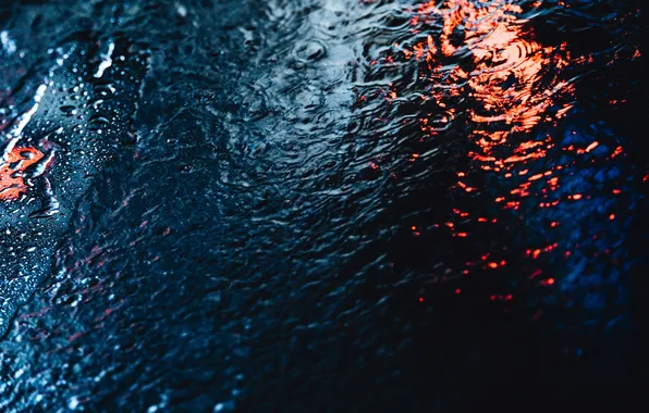 Picture NATHAN MULLET, water droplets on black surface, Window water