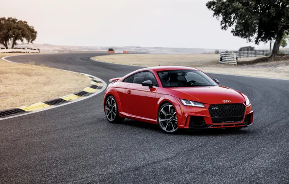 Picture Audi, German, Red, 2018, Track, RS, TT