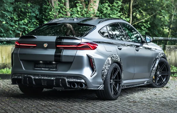 BMW, X6M, Grey, Side, BMW X6, Rear, Manhart, 2021