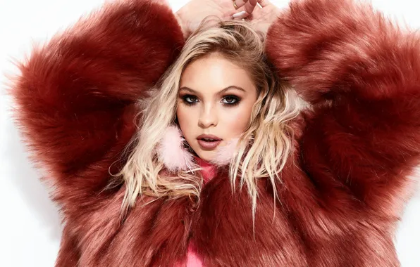 Model, actress, coat, singer, cutie, the blonde, fur, Blond