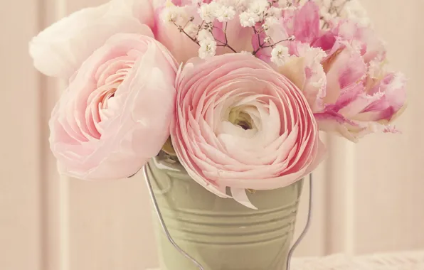Roses, vintage, flower, style, pink, vintage, bouquet, roses