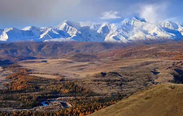 Picture autumn, mountains, Altay
